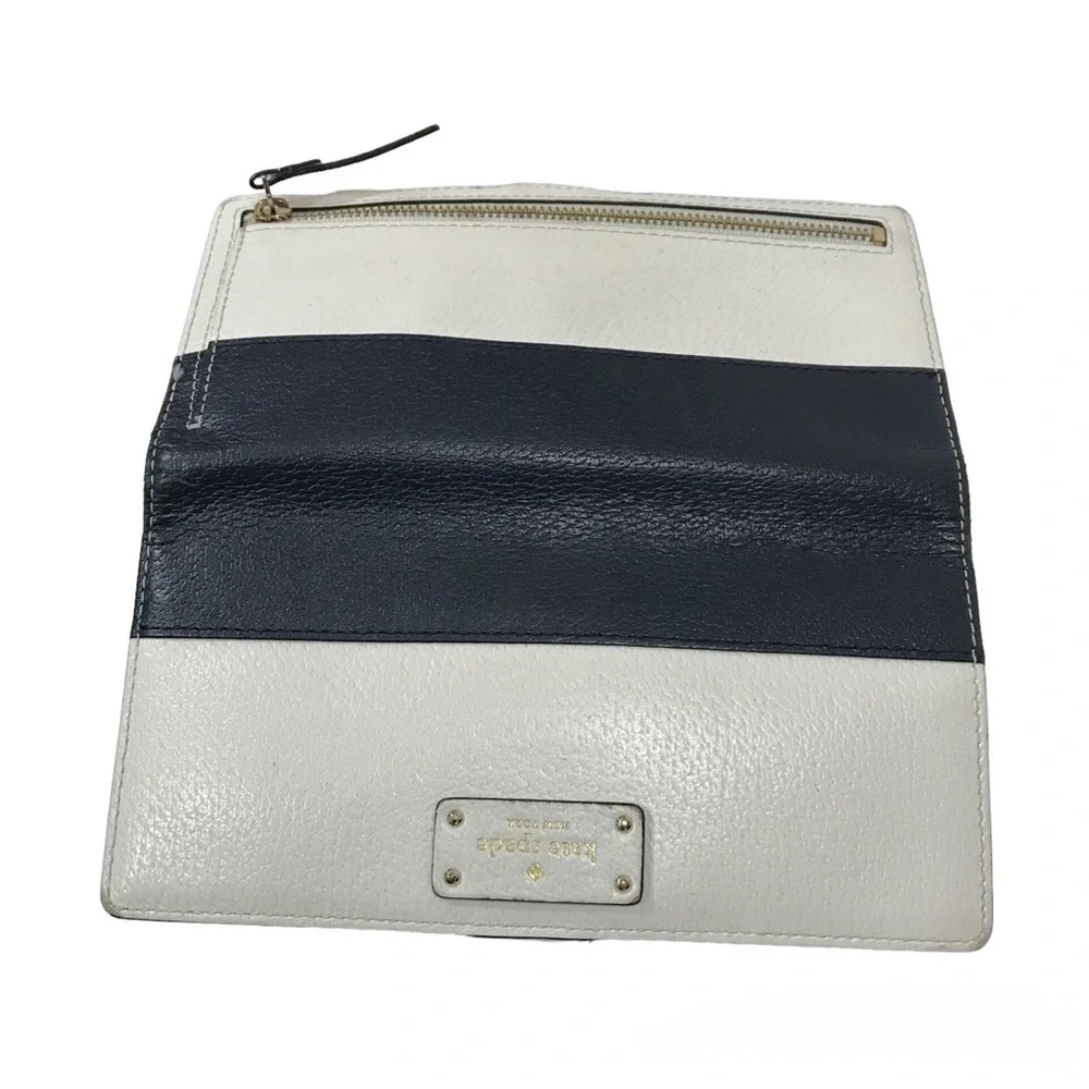 Kate Spade Leather Blue Colorblock Wallet AS IS